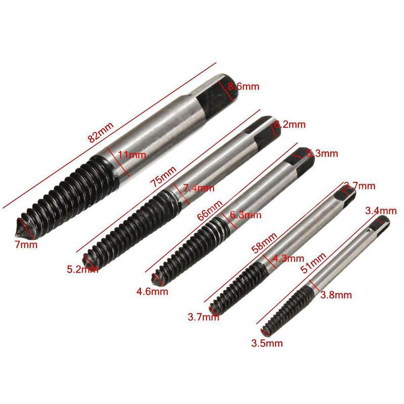 5pcs Screw Extractor Easy Out Drill Bits Guide Broken Damaged Bolt Remover - Intl August 2018 - 4 5pcs Screw Extractor Easy Out Drill Bits Guide Broken Damaged Bolt Remover - intl - 4