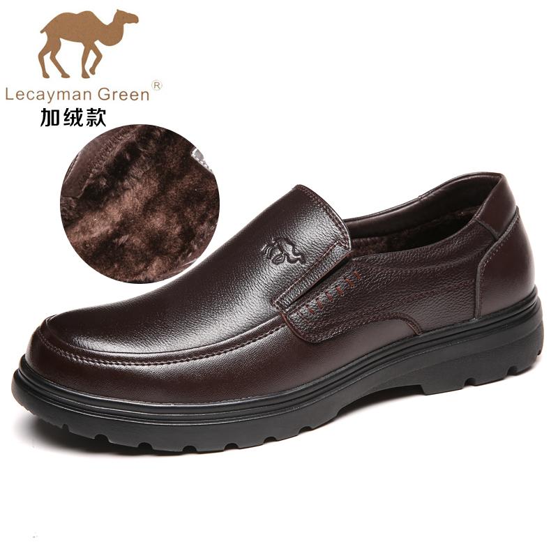 Ribuan Sepatu Kulit Casual Musim Gugur Sepatu Bapak-bapak Nyaman Kulit Asli