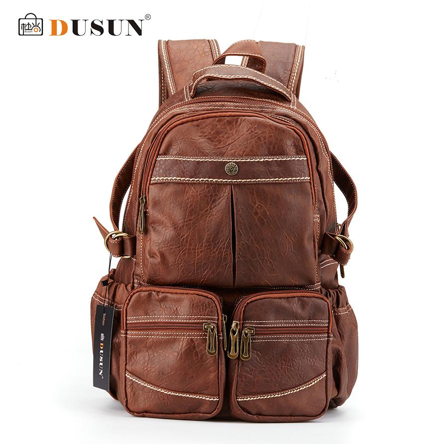 DUSUN New New Leisure Backpack High Quality Leather Travel Bag Vintage Fashion Vintage Backpack Laptop Backpacks School Bags - intl