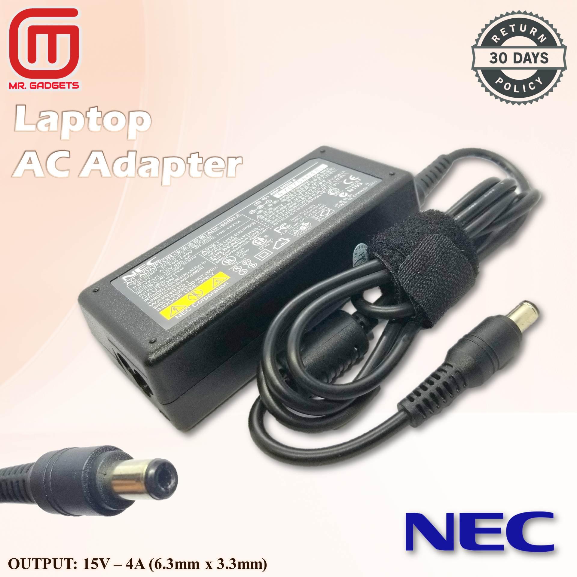 NEC Laptop Charger Adapter 15V 4A 6.3mm x 3.3mm