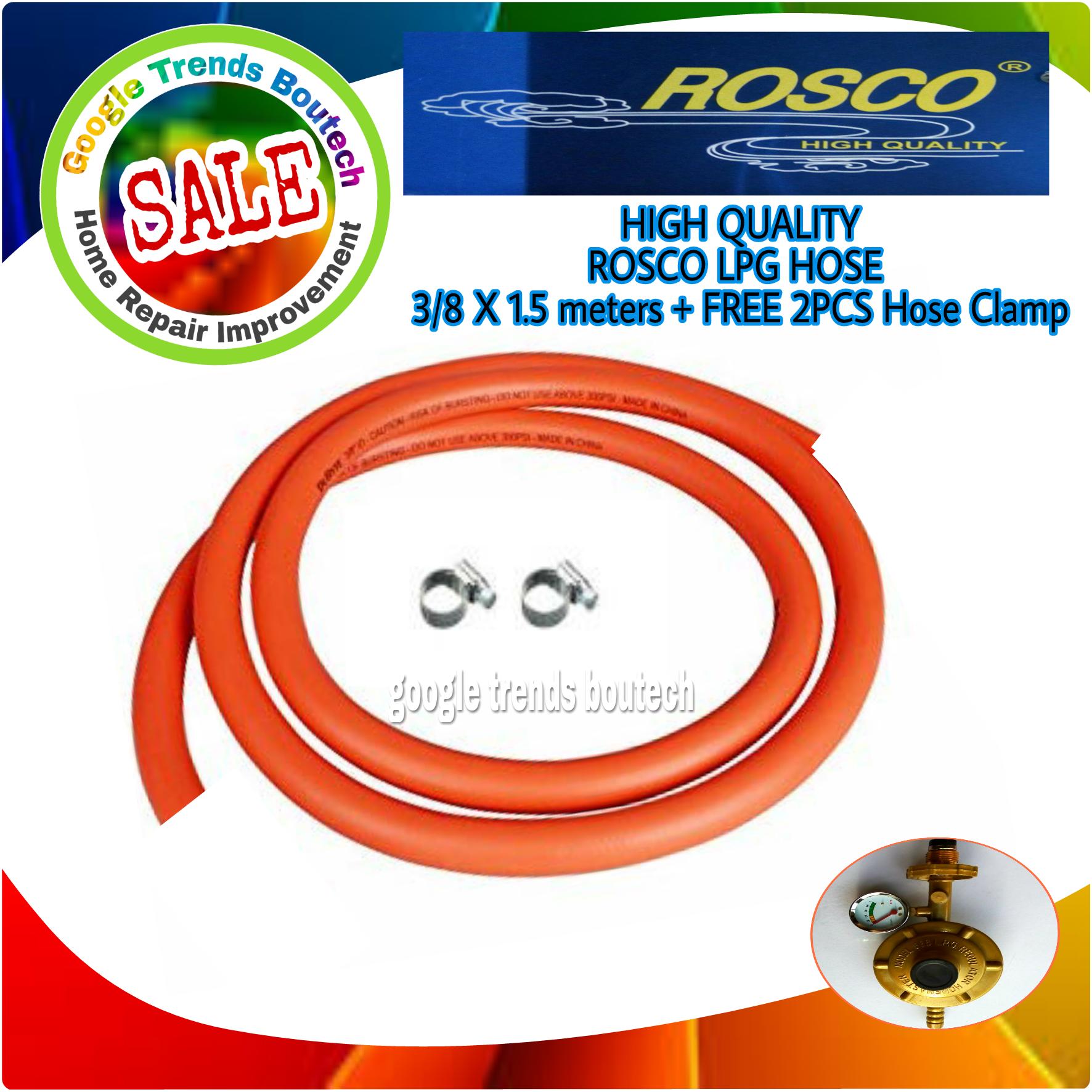Rosco LPG Hose Regulator High Quality with Free 2pcs. Hose Clamp  (It Can be Used On Any Kind of Regulator)