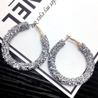 Pencarian Termurah Cincin berlebihan lingkaran Kristal Yang pecah Penuh Berlian flash klub malam Elegan anting-anting Modis khusus penyebab Tren model baru ...