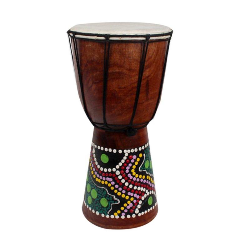 Nóng Người Bán 6 Inch Châu Phi DJEMBE Bộ Gõ Gỗ Gụ Tay Trống với Dê Bề Mặt Da