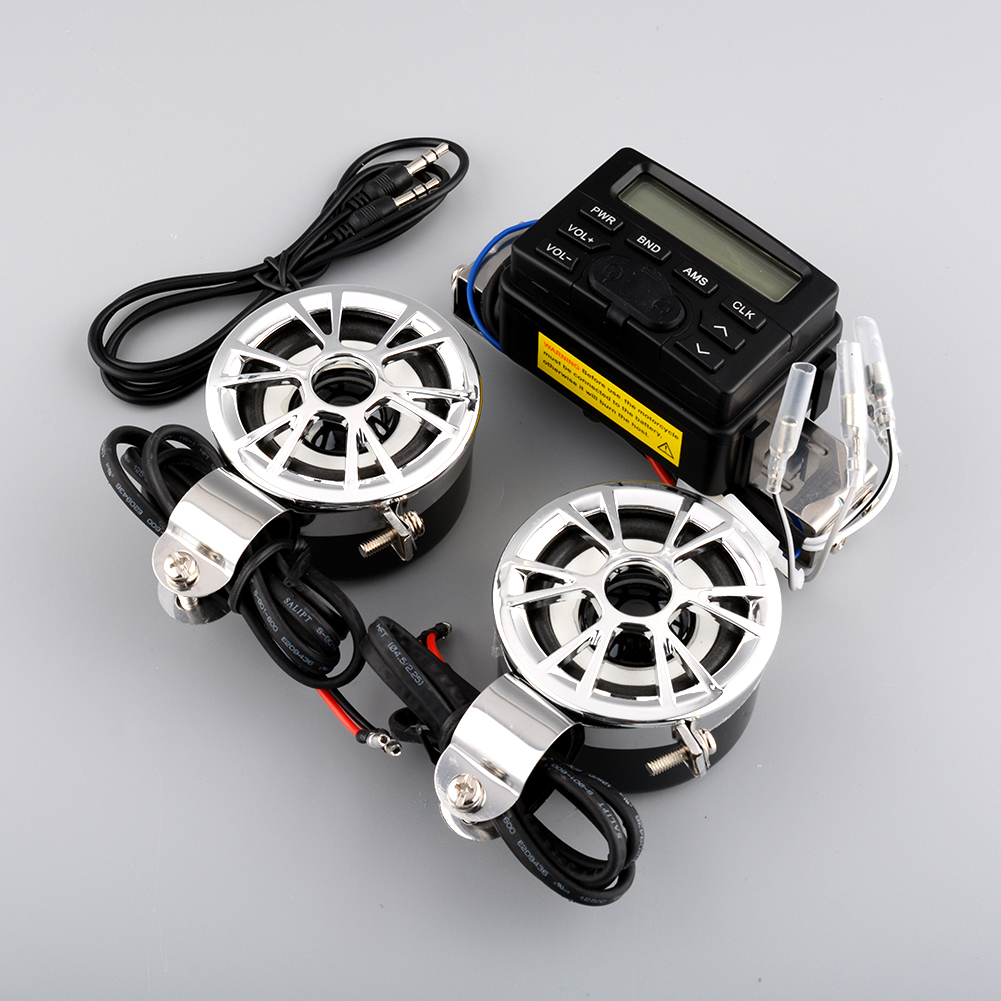 FM Band Specifications: Range: 87.5 - 108.5(MHz) Sensitivity:<26dB. Distortion:<0.5% SNR: >58db. General Radio Specifications: Working voltage: 10 - 16V DC