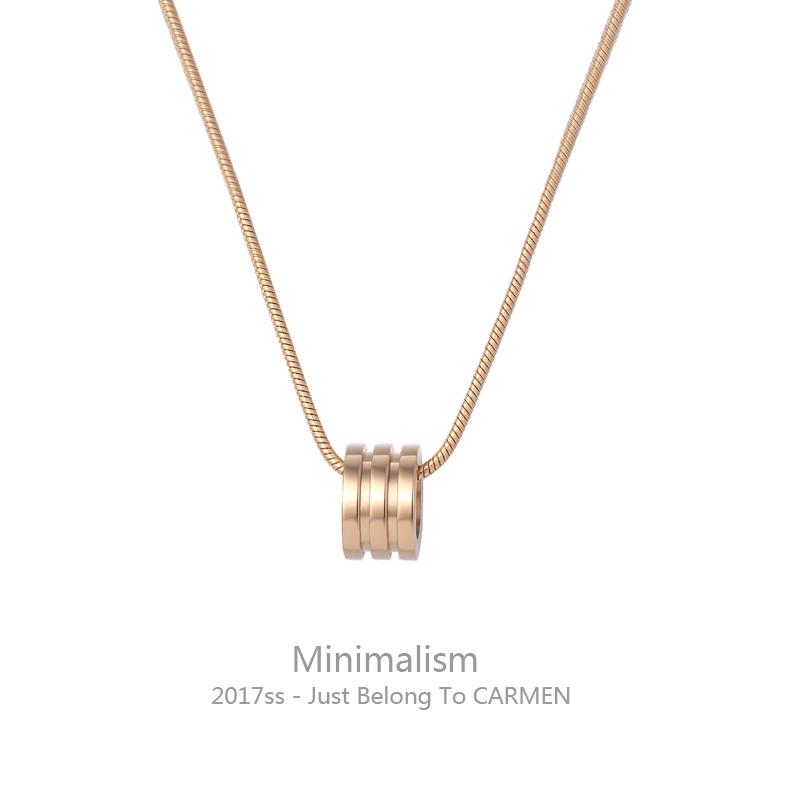Gaya Barat Kalung perempuan minimalis kalung klavikula Kalung Trendi Pria baja titanium Liontin Jaringan Mahasiswa Red Roses Warna Emas dekorasi Siswi