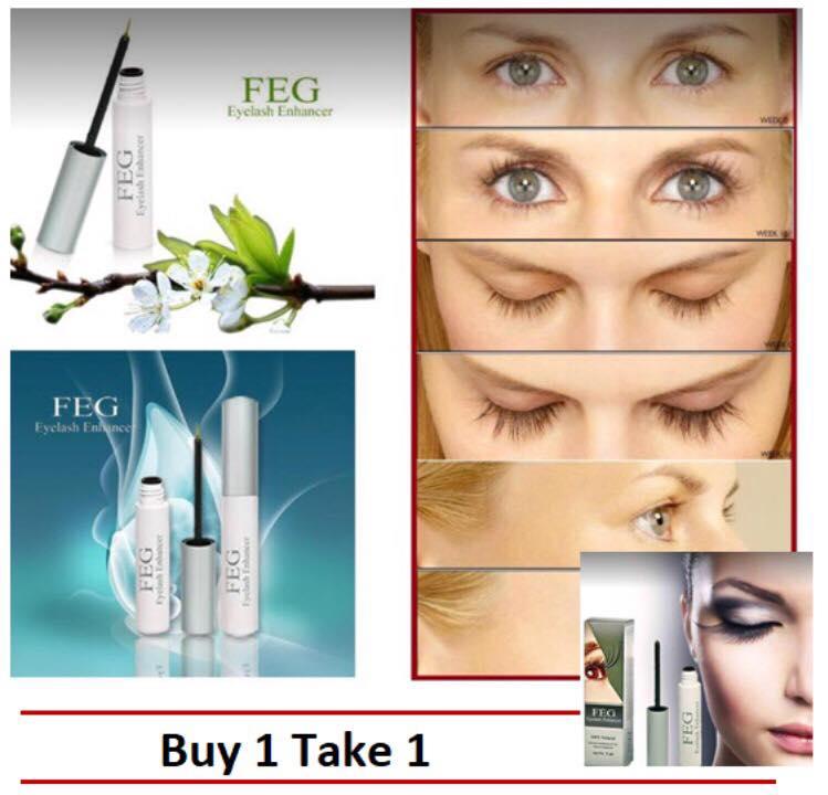 FEG Eyelash Enhancer Eye Lash Rapid Growth Serum Liquid 100% Natural 3ml, Buy 1 Take 1 Philippines