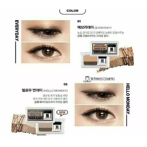 2018 Korean Sixteen Eye Magazine Two Shades Eyeshadow Palette by 16Brand Philippines