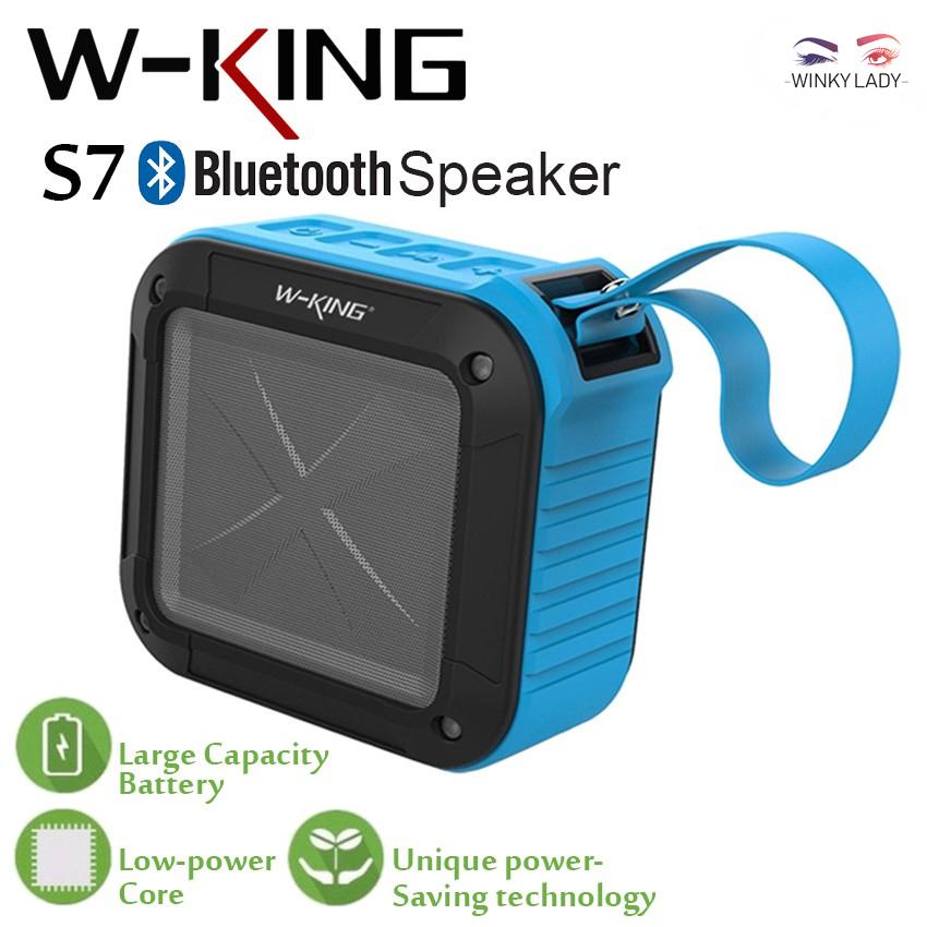 S7 W-KING Waterproof Outdoor Bluetooth 4.0 Wireless Speaker (Blue)