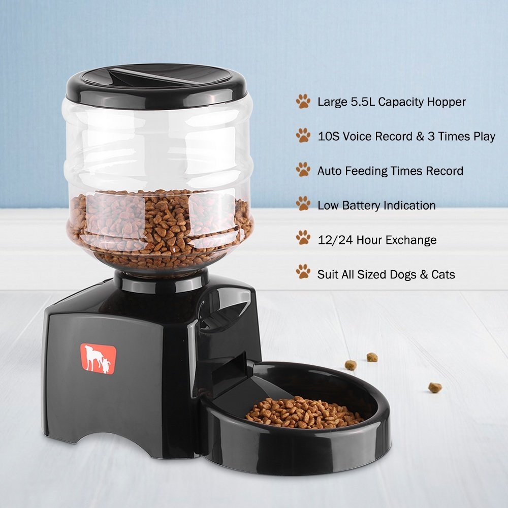 Programmable 5 5l Lcd Display Automatic Pet Feeder For Cat Dog
