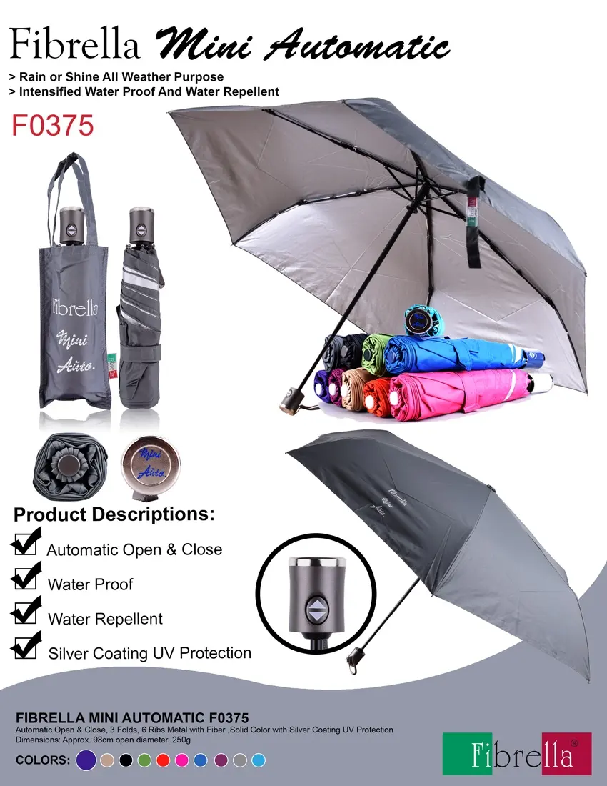 fibrella mini automatic umbrella