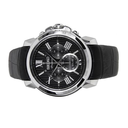 Seiko Seiko Premier Solar Chronograph Black Stainless-Steel Case Leather Strap Mens SSC597P2 August 2018 - 3 Seiko Seiko Premier Solar Chronograph Black Stainless-Steel Case Leather Strap Mens SSC597P2 - 3