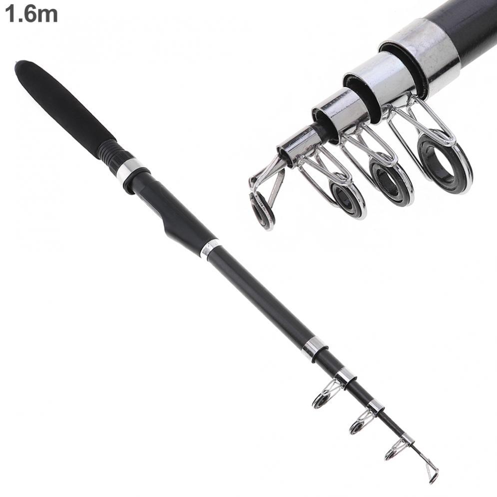Portable 1.6 M Ultralight Glass Fiber Teleskopik Joran Laut Rock Ice Batang