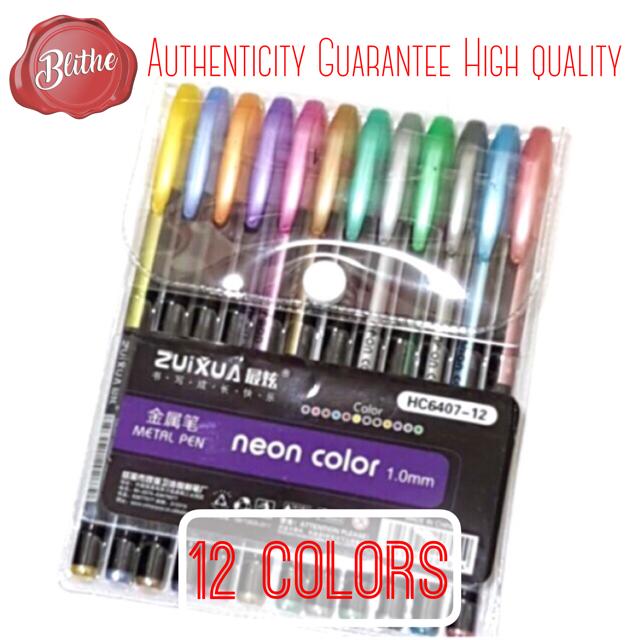 Metallic Pastel Glitter Neon Gel Pen 12 24 36 48 Colors For Coloring Books Drawing Craft
