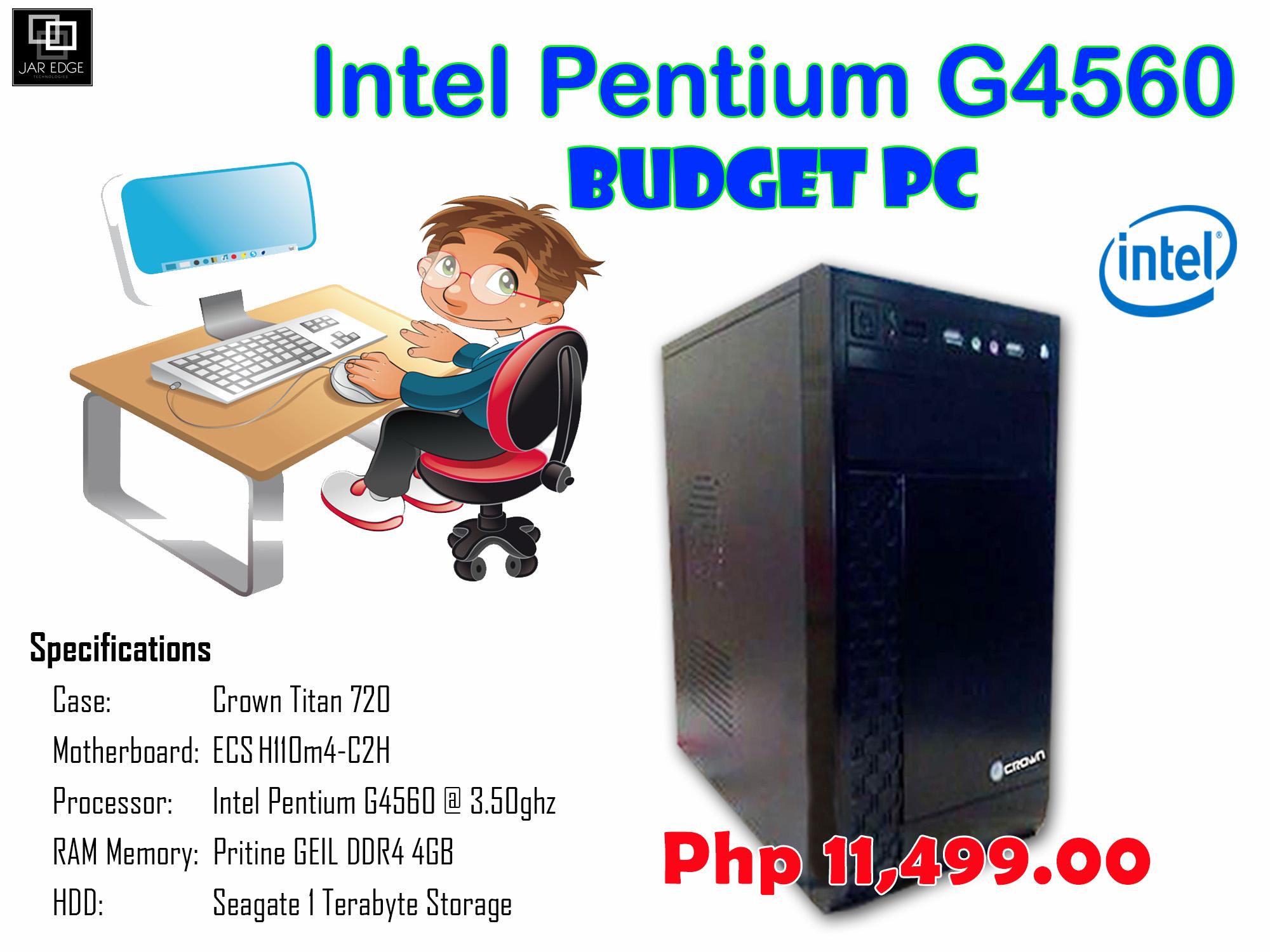 Intel Pentium G4560 Budget Pc