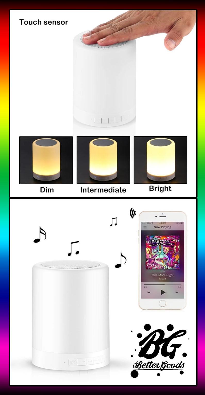 Touch Sound Lamp White Portable Speakers With This Is Super Awesome Combined With And Light Elements Not Just A Simple Lamp It S Touch Response Led Mood Bluetooth Speaker