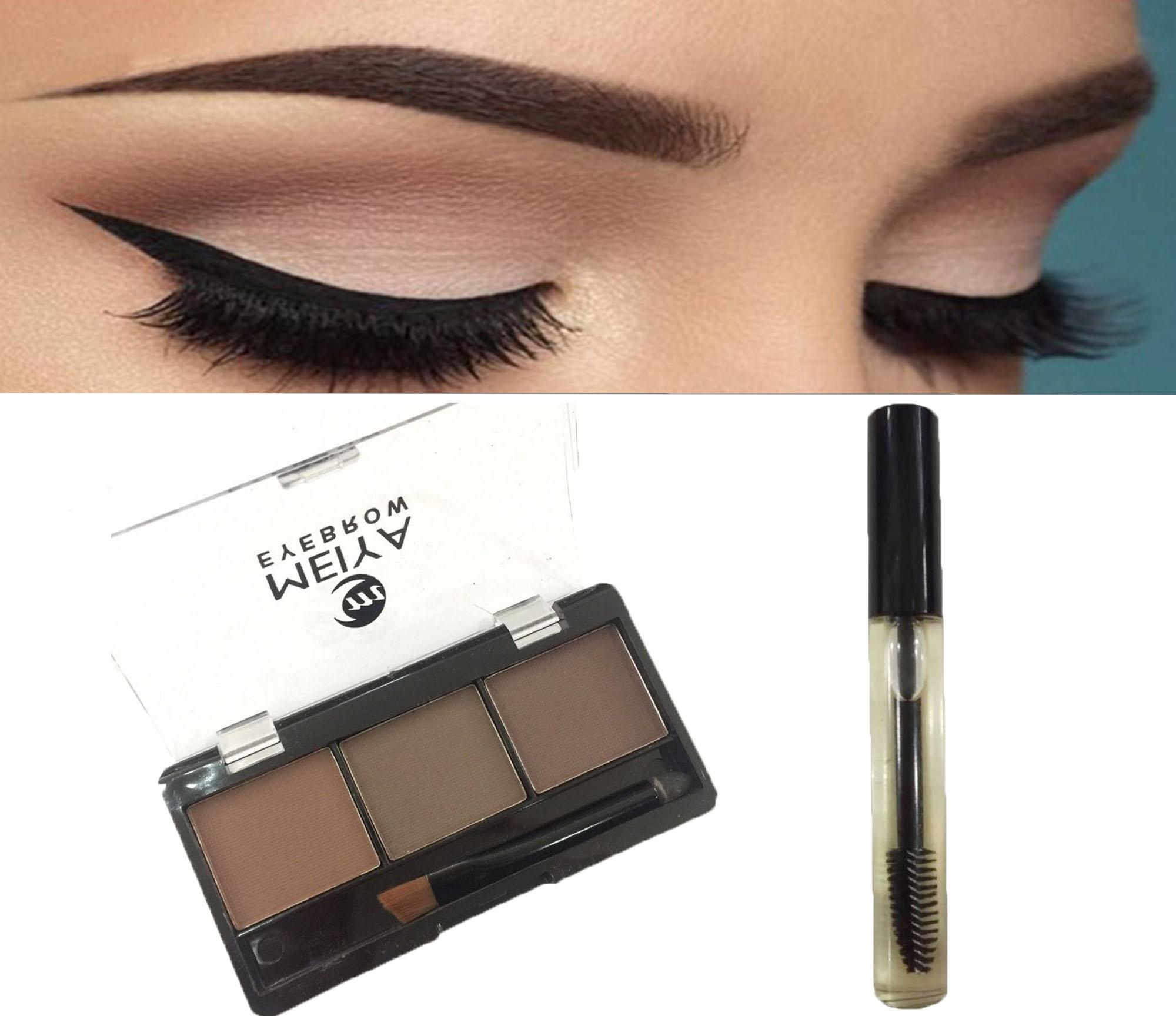 3 Colors Perfect Brow Eyebrow Makeup Palette #02 FREE 12mL Castor Oil (39g) Philippines