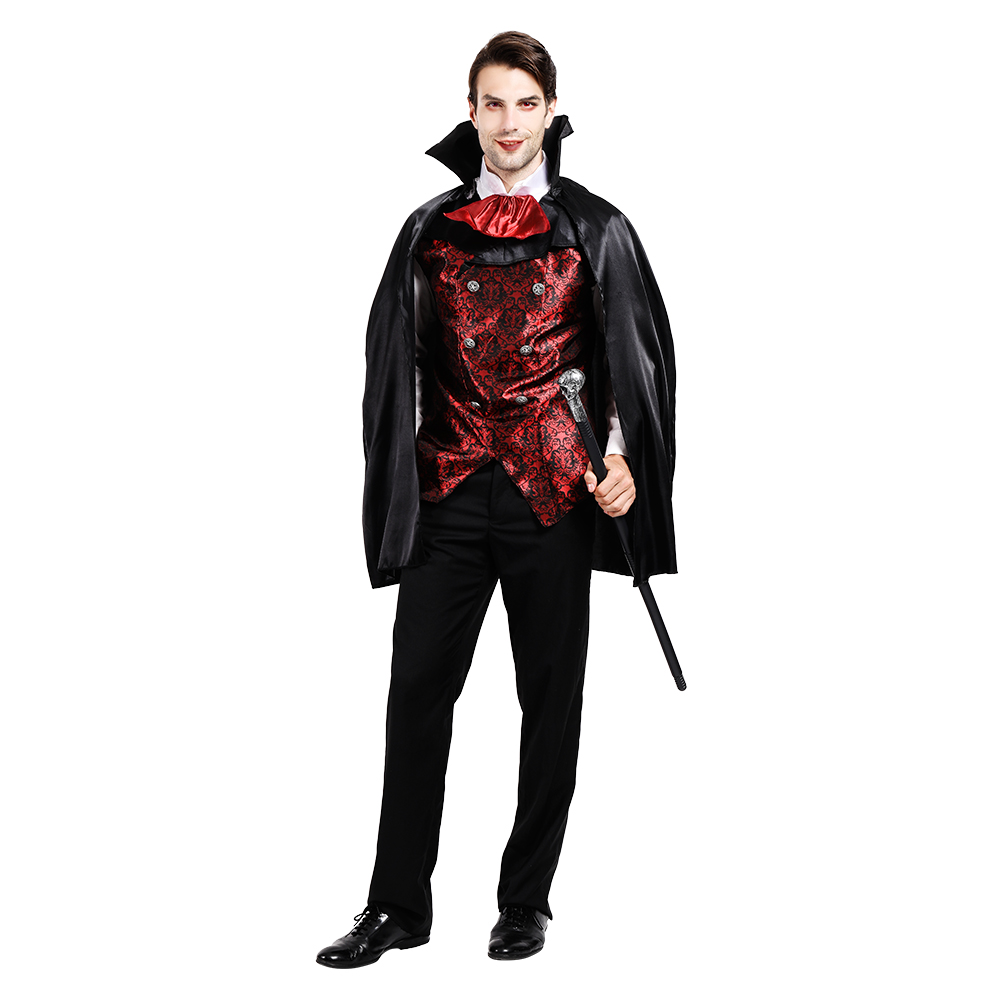 Men s Vampire Halloween Costumes Adult Scary Cloak