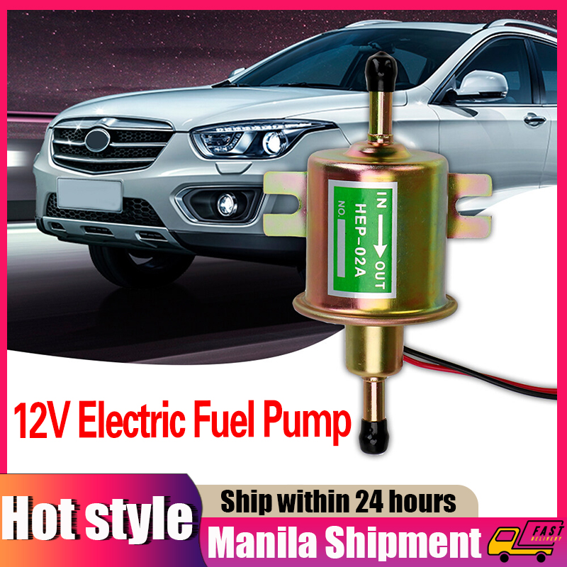 Universal 12V Heavy Duty Electric Fuel Pump Metal Solid Petrol Inline Fuel  Pump Gasoline Transfer Pump 12 Volts HEP-02A