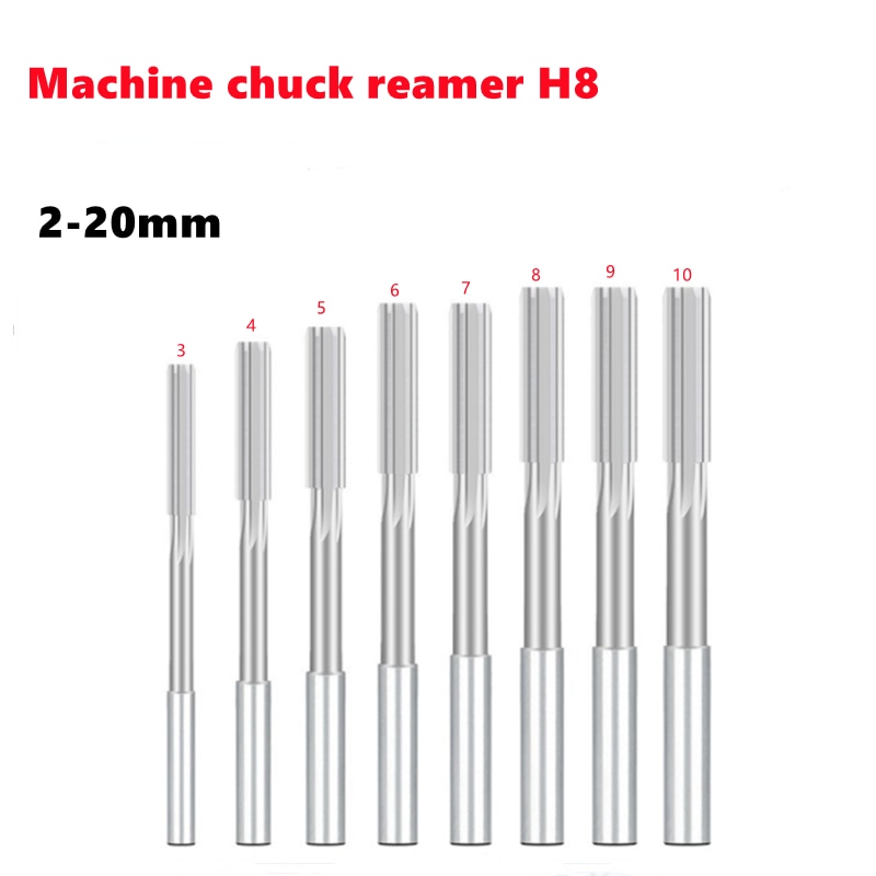 1/8/9/10 chiếc HSS máy doa H8 chuôi thẳng chuck mũi doa thẳng khe doa 2mm - 20mm dao phay