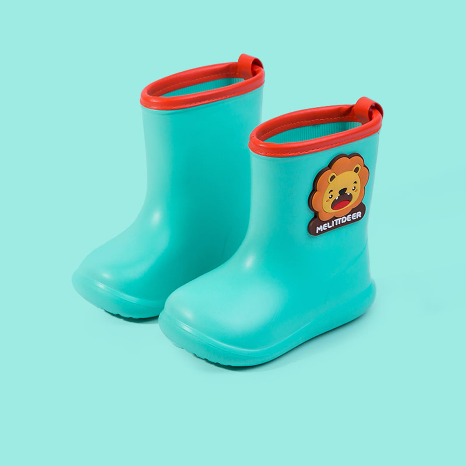 Bairdstore เด็กวัยหัดเดินทารกการ์ตูนสำหรับเด็กชายหญิงยางรองเท้ากันฝนกันน้ำรองเท้าบูทหน้าฝน