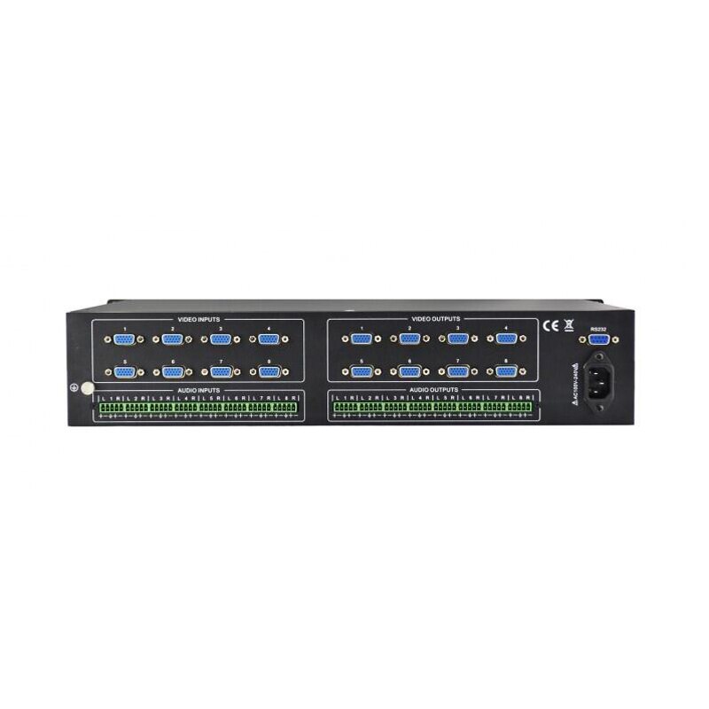 Professional 8X8 VGA SVGA Matrix Switch splitter Video&audio matrix 8 in 8 out with RS232&Remote control ราคา  29,615 บาท*ส่งฟรี