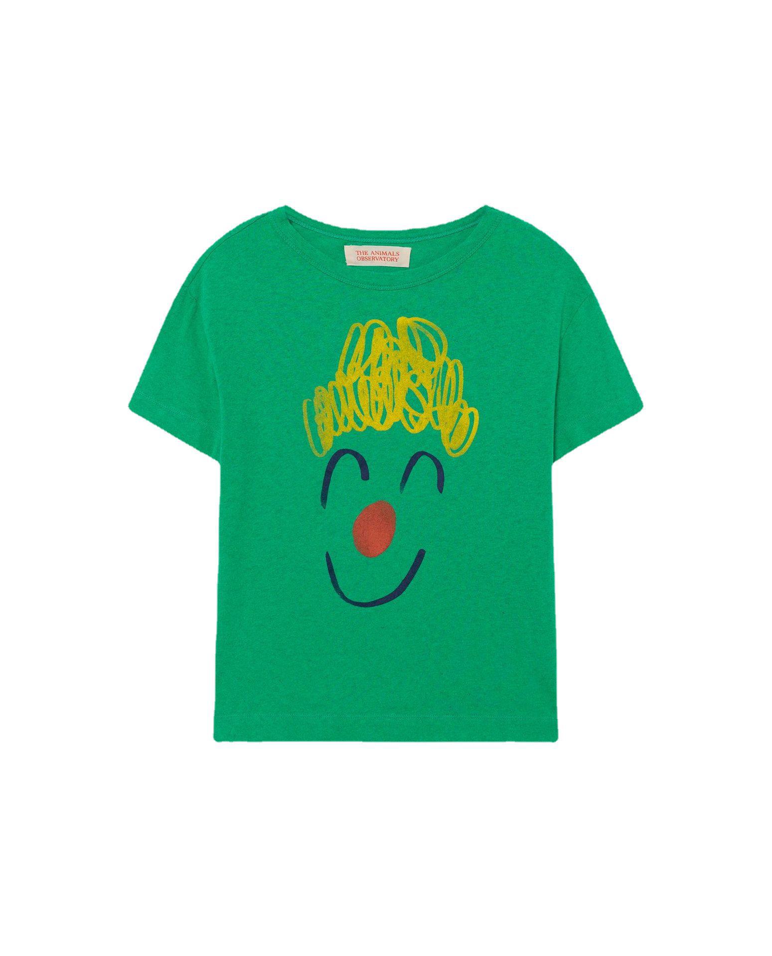 👚👗2022tao áo ghi lê trẻ em chú hề mùa xuân và mùa hè quần áo thun cotton ngắn tay áo mặc trong & quot; tại chỗ]
