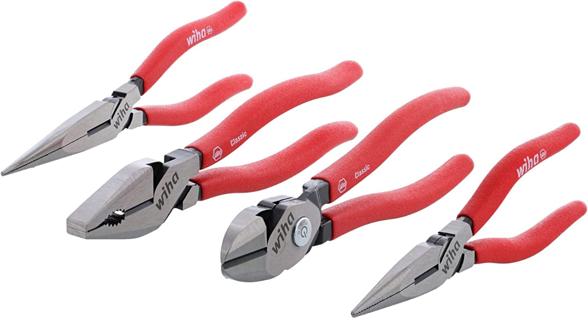 Wiha 34681 Piece Classic Grip Pliers and Cutters Tray Set