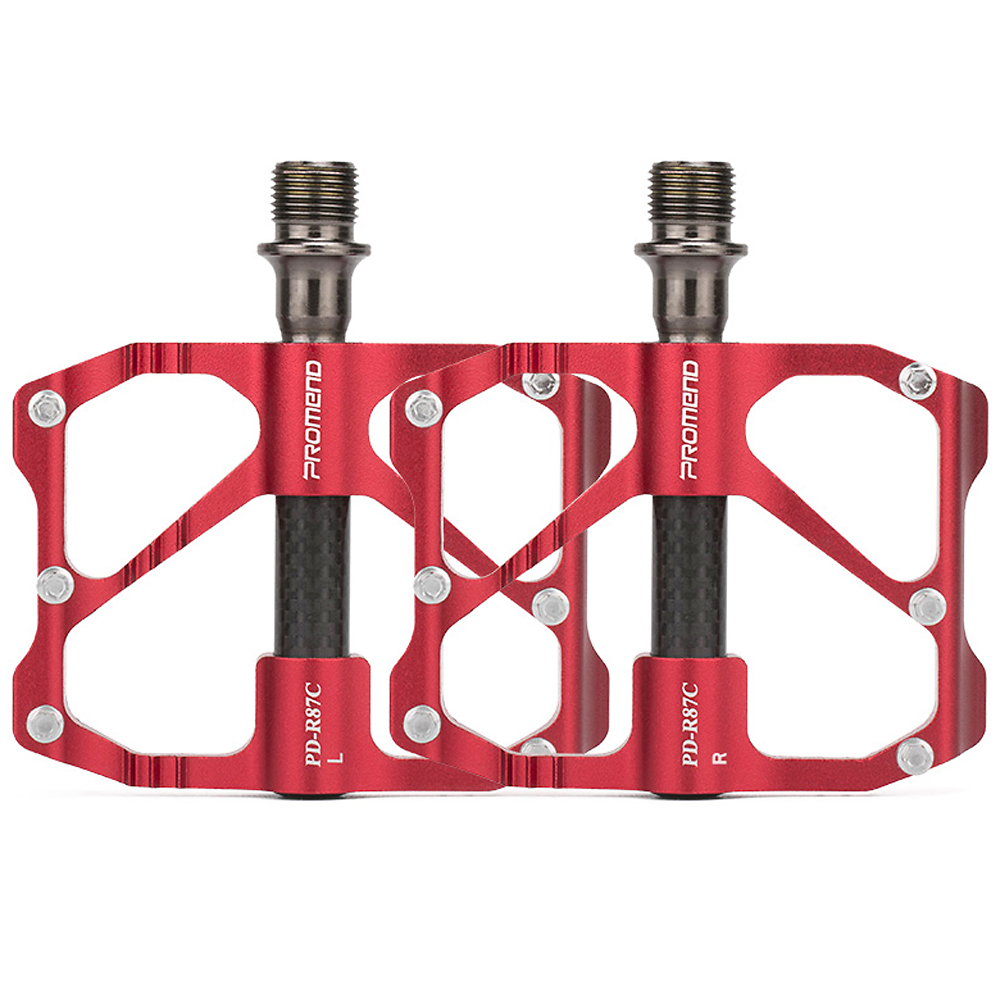 Road Bicycle Pedals Anti-slip Ultralight Road Bike Pedals Platform with 3 Carbon Fiber Bearings