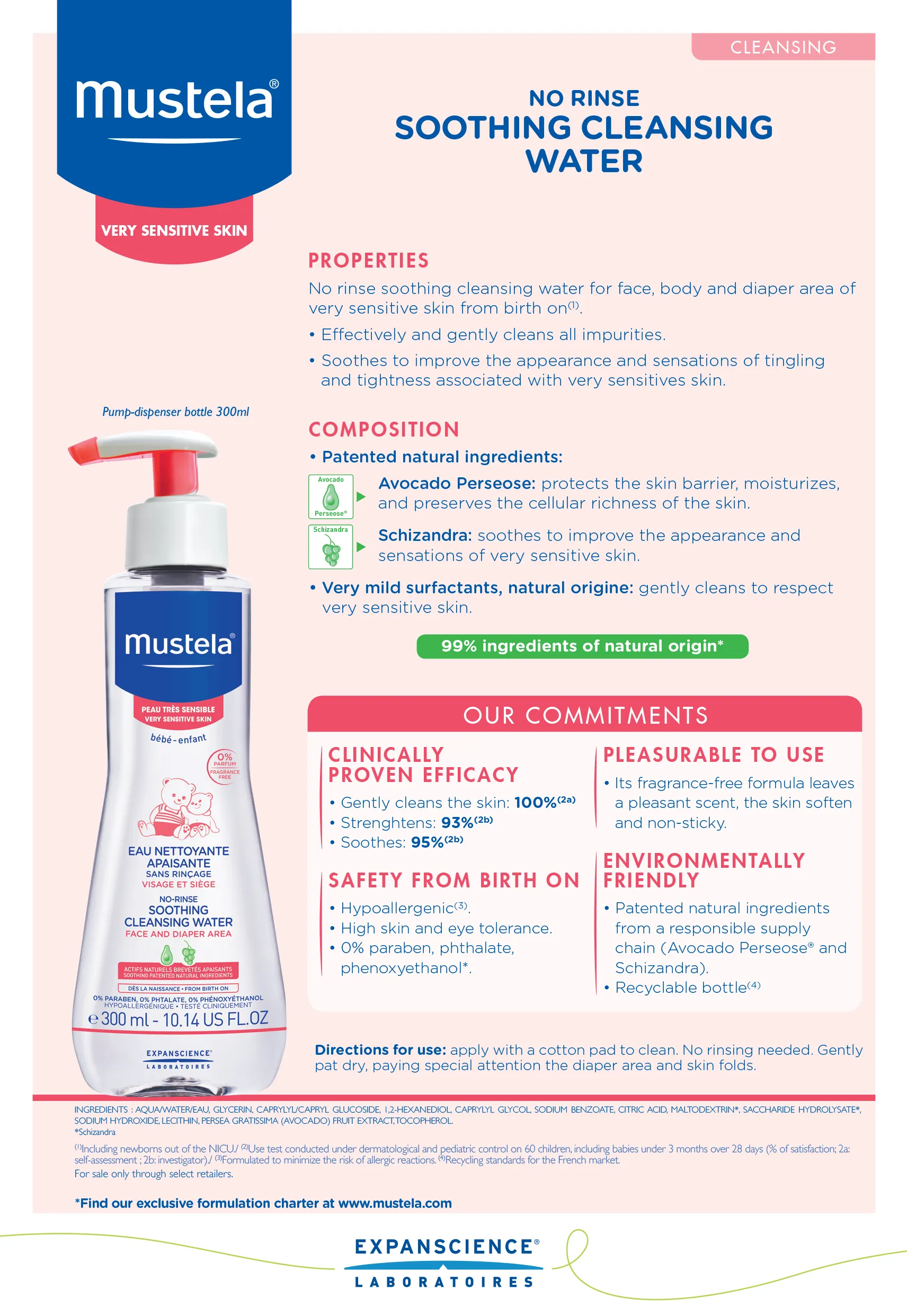 mustela cleansing water sensitive