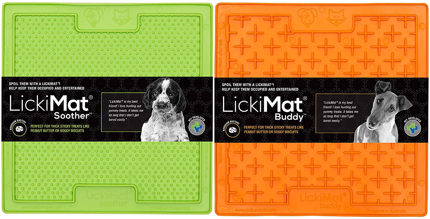 KILIN Dog Lick Mat Dog Lick Pad with Suction Perfect for Bathing,Grooming,and Training. Pet Slow Treat Dispensing Mat,Fun Alternative to Slow Feeder Dog Bowls,Calming Mat for Dog Anxiety Relief 