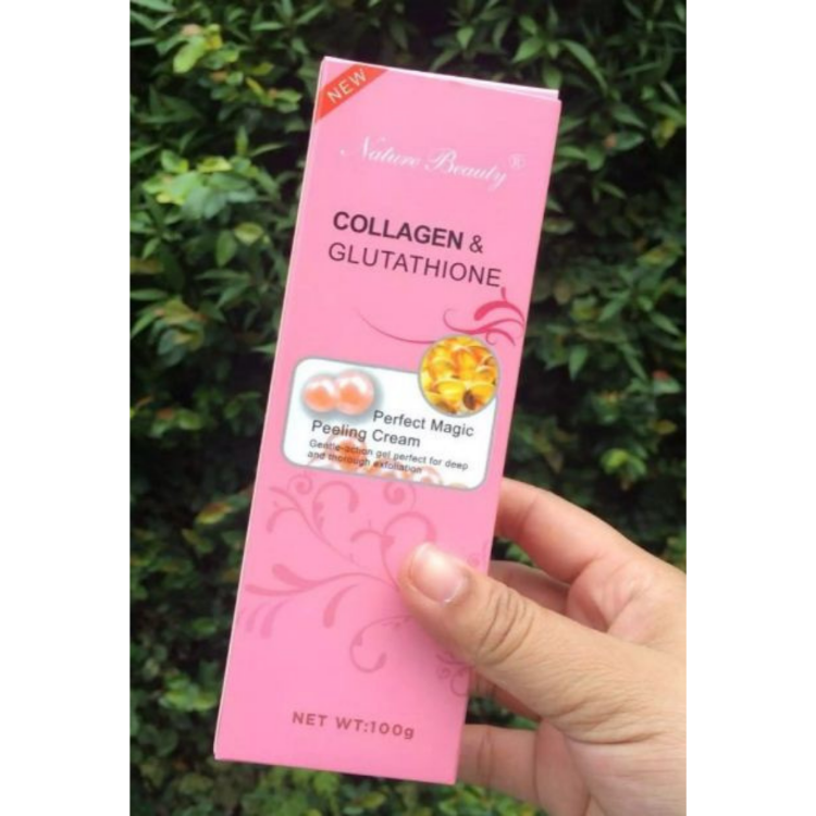 Collagen with Glutathione peeling cream used to clean and brighten the face, whitening and moisturizing skin care 100g