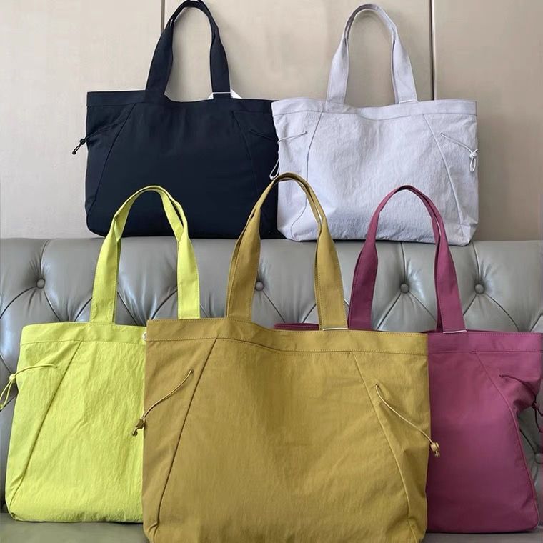 Lulu Waterproof Yoga Tote Bag Large Capacity Cloth Shoulder Bag For Sports  And Leisure, Portable And Solid Color 18L From Luxurymerchant, $47.76