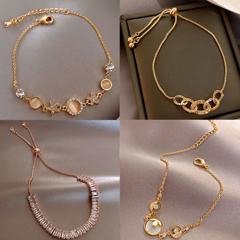 Esen Gold Bracelet in Berry Illusion