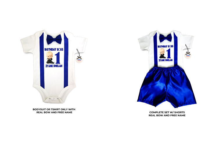 Baby Onesies PH Boss Baby 1st Birthday Baby Boy Photoshoot Clothes