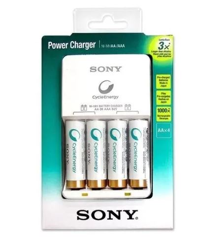 Atlas skolde bekvemmelighed Sony Charger BCG-34HH4KN with Four AA 1.2V Cycle Energy NiMH Batteries – JG  Superstore