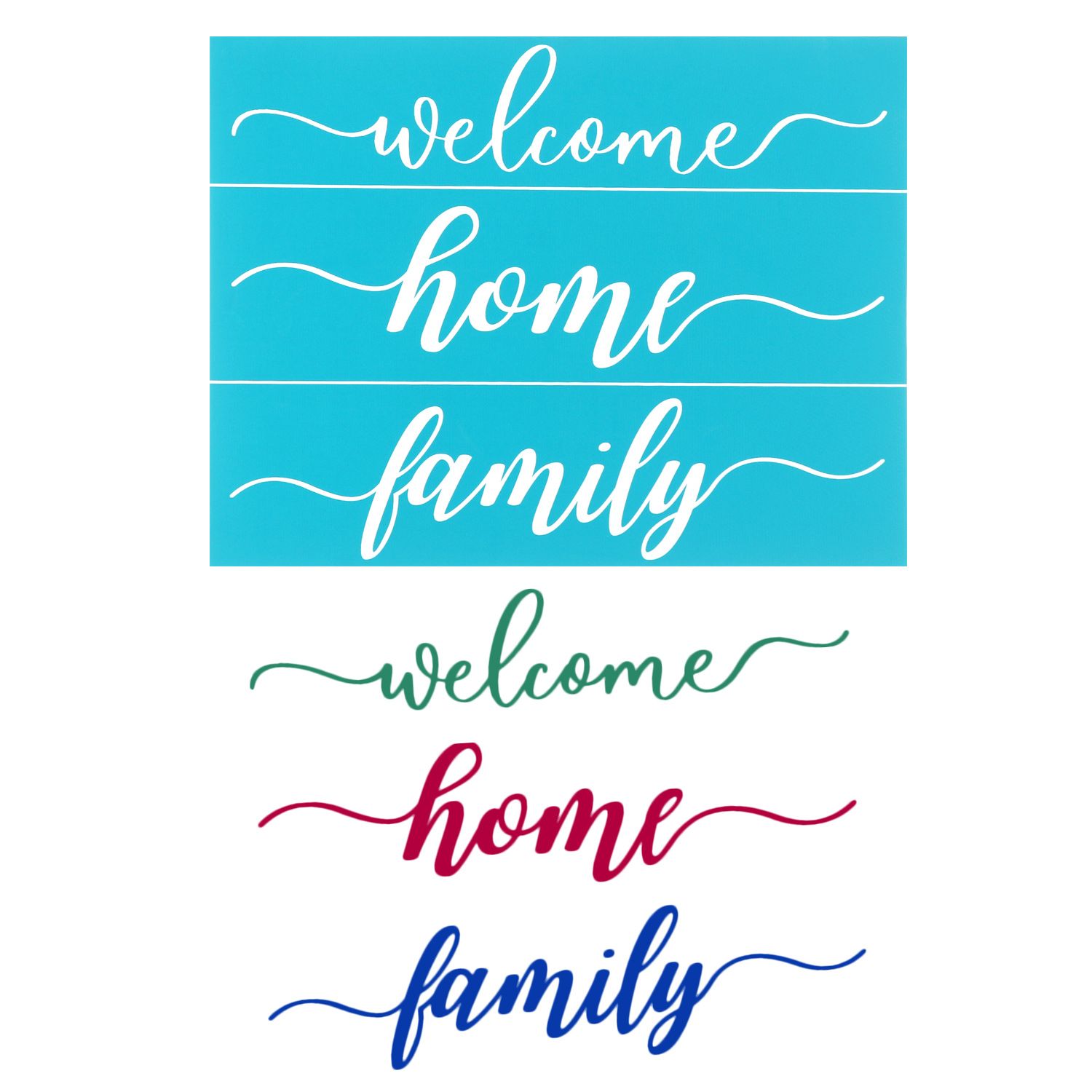 VJDA Totem Transfers ทำความสะอาดและนำมาใช้ใหม่ได้ DIY Stencil Self-Adhesive /Welcome Home Family หน้าจอผ้าไหมพิมพ์ Stencil 26ตัวอักษรภาษาอังกฤษรูปแบบพิมพ์