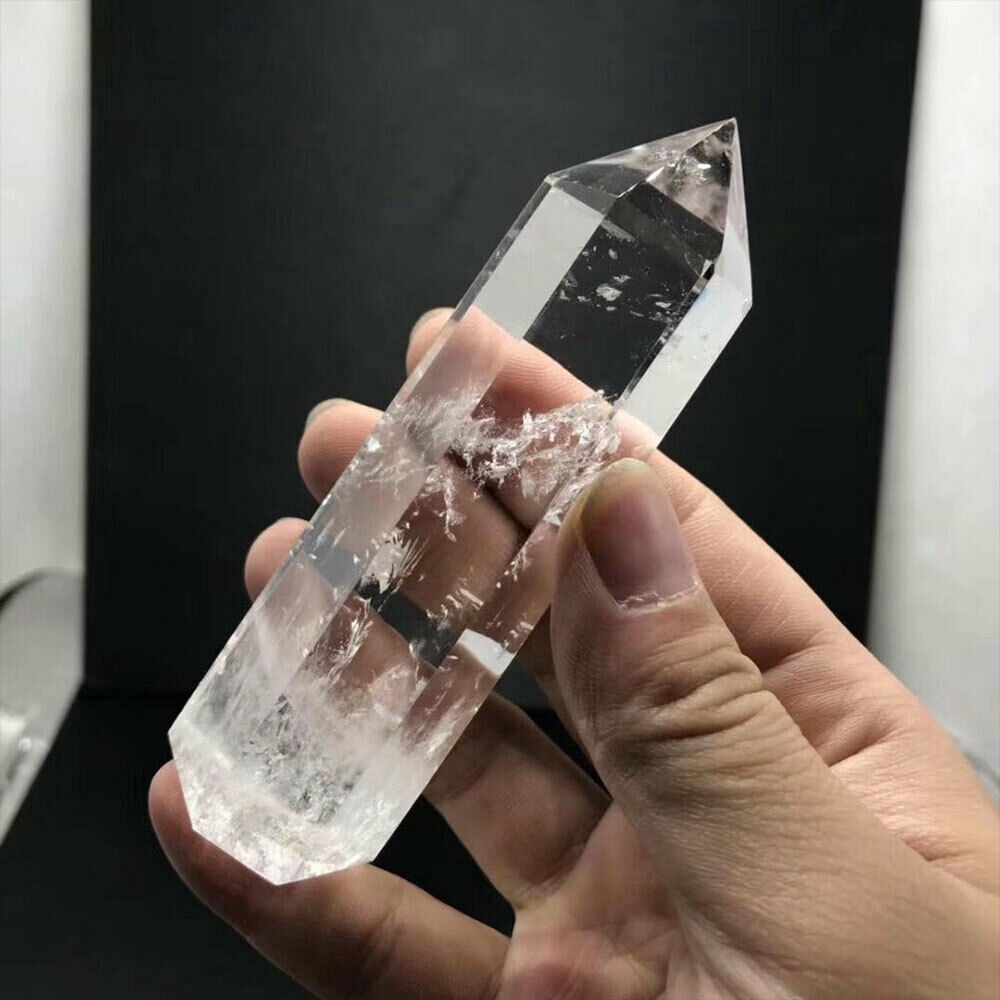 Đũa pha lê thạch anh trong suốt tự nhiên đá điều trị reiki mẫu vật