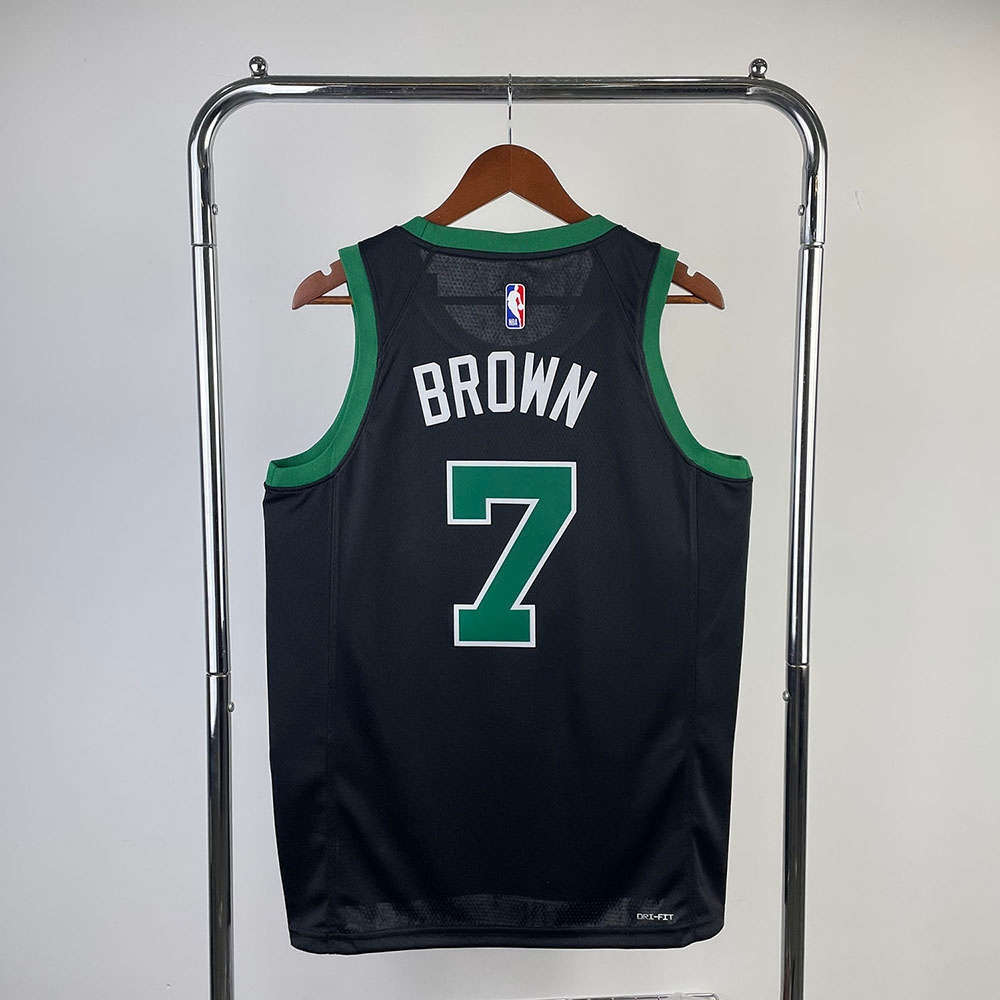 2023/24 Celtics BROWN #7 White Retro NBA Jerseys 热压