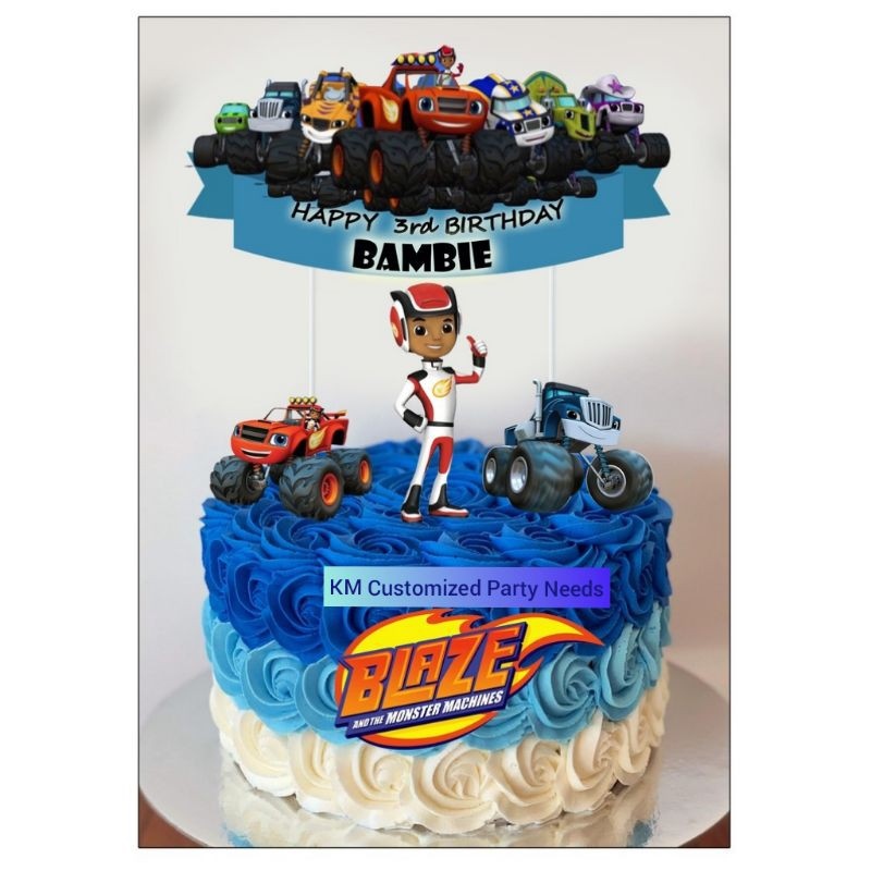 Blaze and the Monster Machine Round Cake-Monster Truck Round Cake-Mons –  Favorably Wrapped