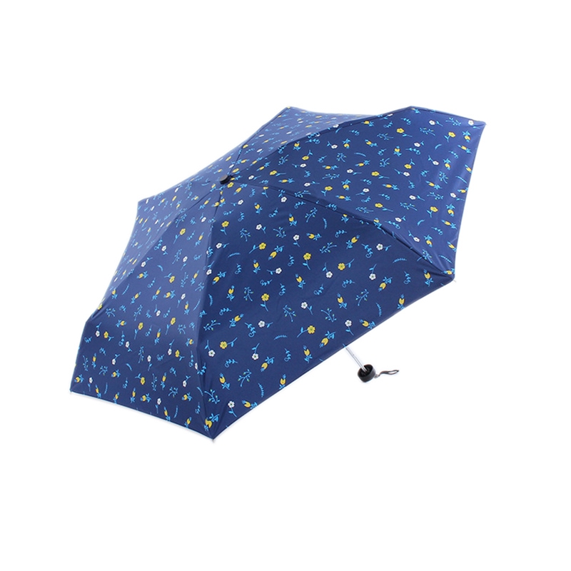 Flower UV Fresh Small Flowers Pattern 5-Folding Rainy Mini Pocket Umbrella for Women Anti-UV Small Parasol Umbrellas