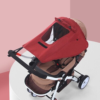 Universal 2-Way กันน้ำรถเข็นเด็กทารกอุปกรณ์เสริม Sun Shade กระบังแสง Carriage Canopy สำหรับเด็กทารกรถที่นั่ง UV หมวกซันรูฟ