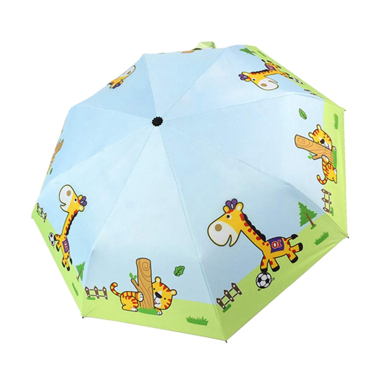 Cartoon Dinosaur Print Children Windproof Sun UV Protection Parasol Auto Open and Close Kids Sun Umbrella
