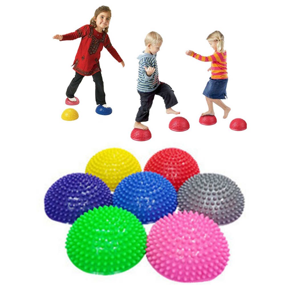 KNEEOIS Spiky Integration เด็กนวด Sensory เด็กของเล่นแบบทรงตัวลูกบอลโยคะอุปกรณ์ออกกำลังกาย Hemisphere ที่เหยียบเท้า