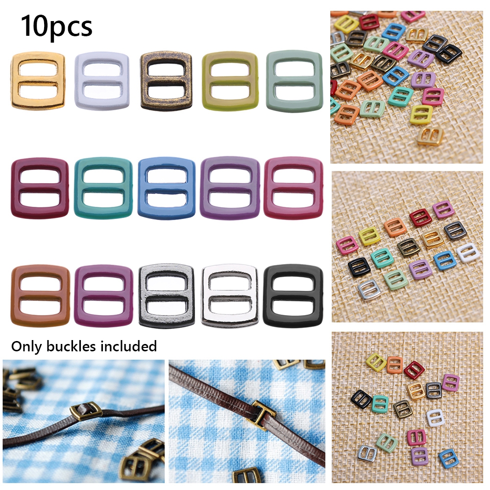 LIAOYING 10pcs High quality 15 colors Mini Ultra-small 56mm Tri-glide Buckle Belt Buttons Doll Bags Accessories Diy Dolls Buckles