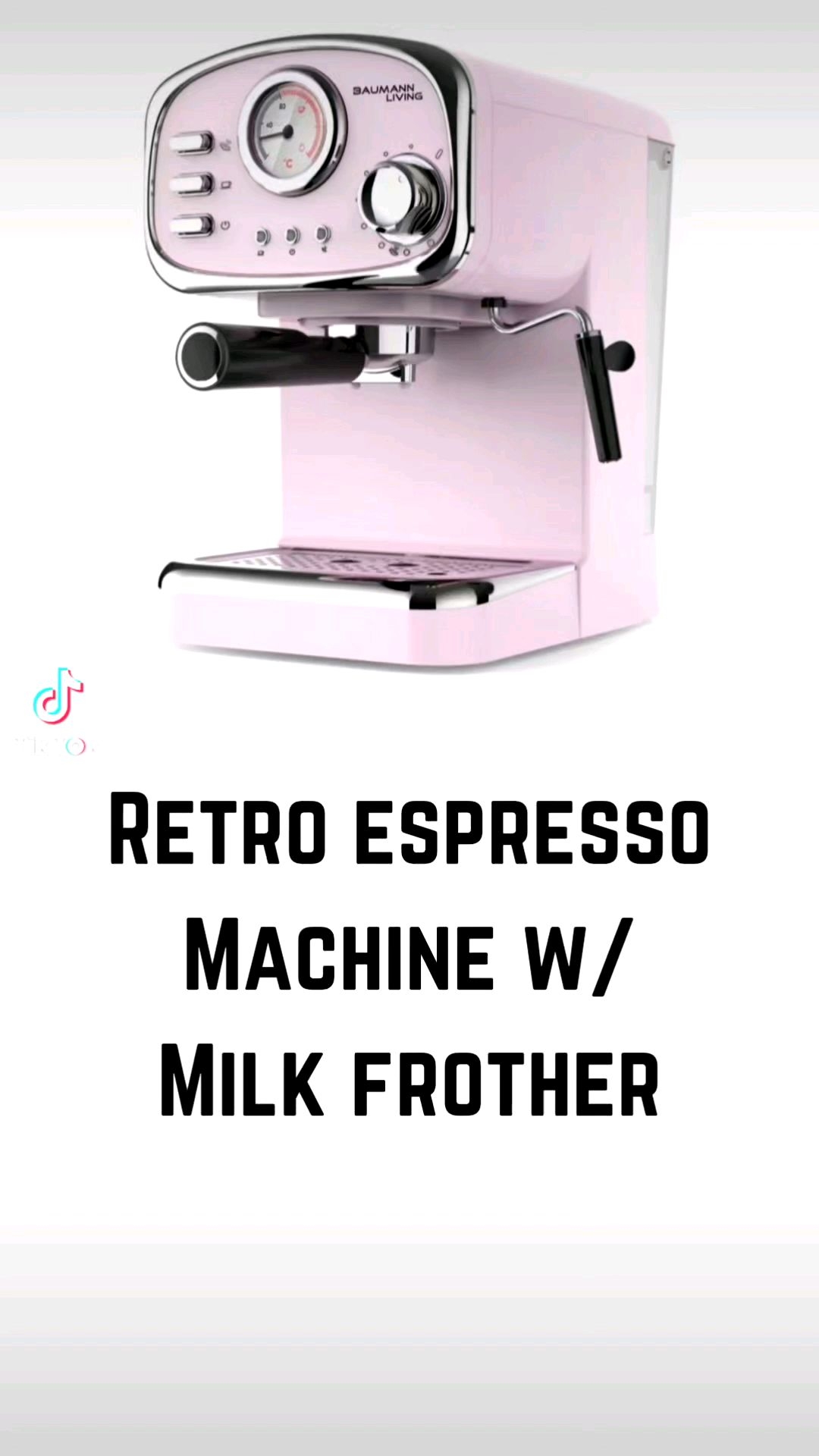 Retro Espresso Machine with Milk Frother – Baumann Living