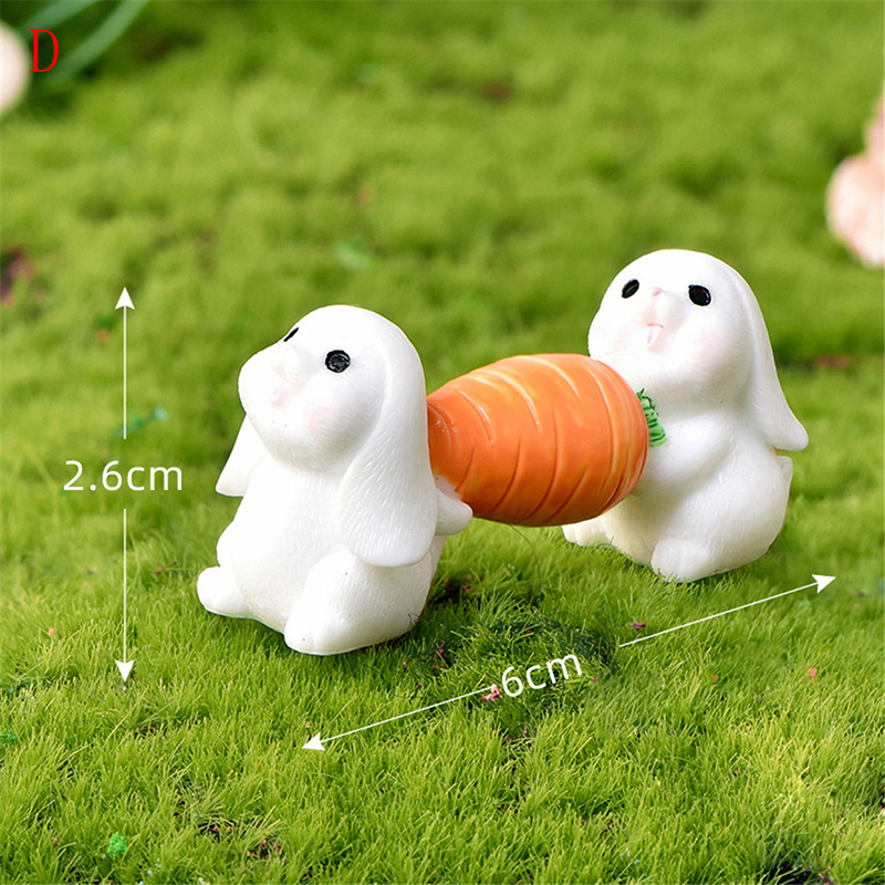 Xingtu กระต่ายกะหล่ำปลี DIY Mini ภูตประจำสวนขนาดเล็กเครื่องประดับหัตถกรรมตกแต่งตุ๊กตา