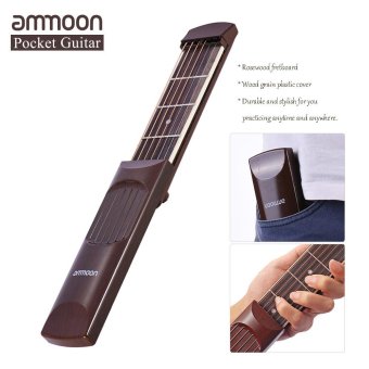 Ammoon Portable Pocket Acoustic Guitar Practice Tool Gadget ChordTrainer 6 String 4 Fret Model Rosewood Fretboard Wood Grain ForBeginner Learner - Intl June 2018 - 4 ammoon Portable Pocket Acoustic Guitar Practice Tool Gadget ChordTrainer 6 String 4 Fret Model Rosewood Fretboard Wood Grain forBeginner Learner - intl - 4