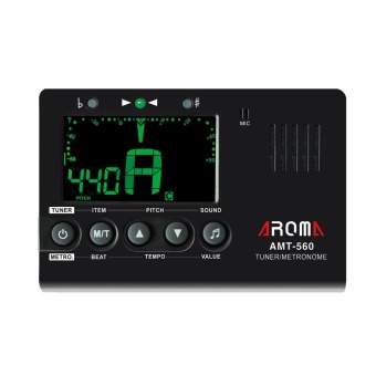 Aroma AMT-560 Electric Tuner & Metronome Built-in Mic WithPickup Cable 6.3mm For Guitar Chromatic Bass Violin UkuleleUniversal Portable - Intl July 2018 - 3 Aroma AMT-560 Electric Tuner & Metronome Built-in Mic withPickup Cable 6.3mm for Guitar Chromatic Bass Violin UkuleleUniversal Portable - intl - 3