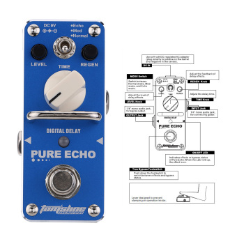 AROMA APE-3 Pure Echo Digital Delay Electric Guitar Effect Pedal Mini Single Effect With True Bypass May 2018 - 5 AROMA APE-3 Pure Echo Digital Delay Electric Guitar Effect Pedal Mini Single Effect with True Bypass - 5
