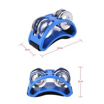 Foot Tambourine Percussion Musical Instrument 2 Sets Metal JingleBell June 2018 - 5 Foot Tambourine Percussion Musical Instrument 2 Sets Metal JingleBell - 5